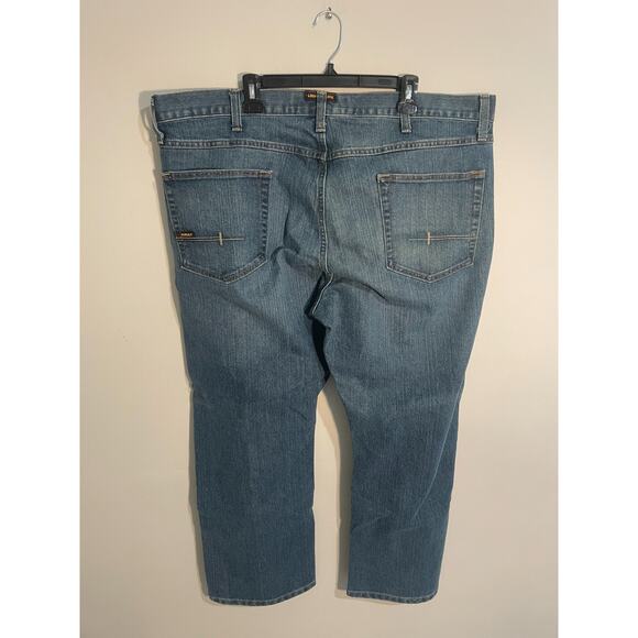 Ariat Rebar M4 Relaxed Boot Cut Jeans Men's Big & Tall Size 42x30 Blue Cotton - Picture 6 of 11